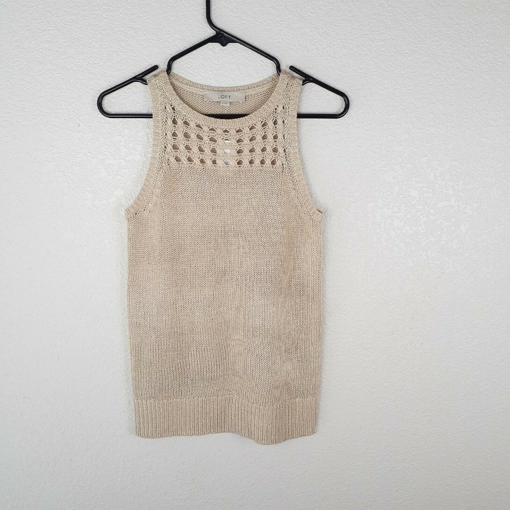 NWT Loft Crochet Knit Boho Tank Size XSmall